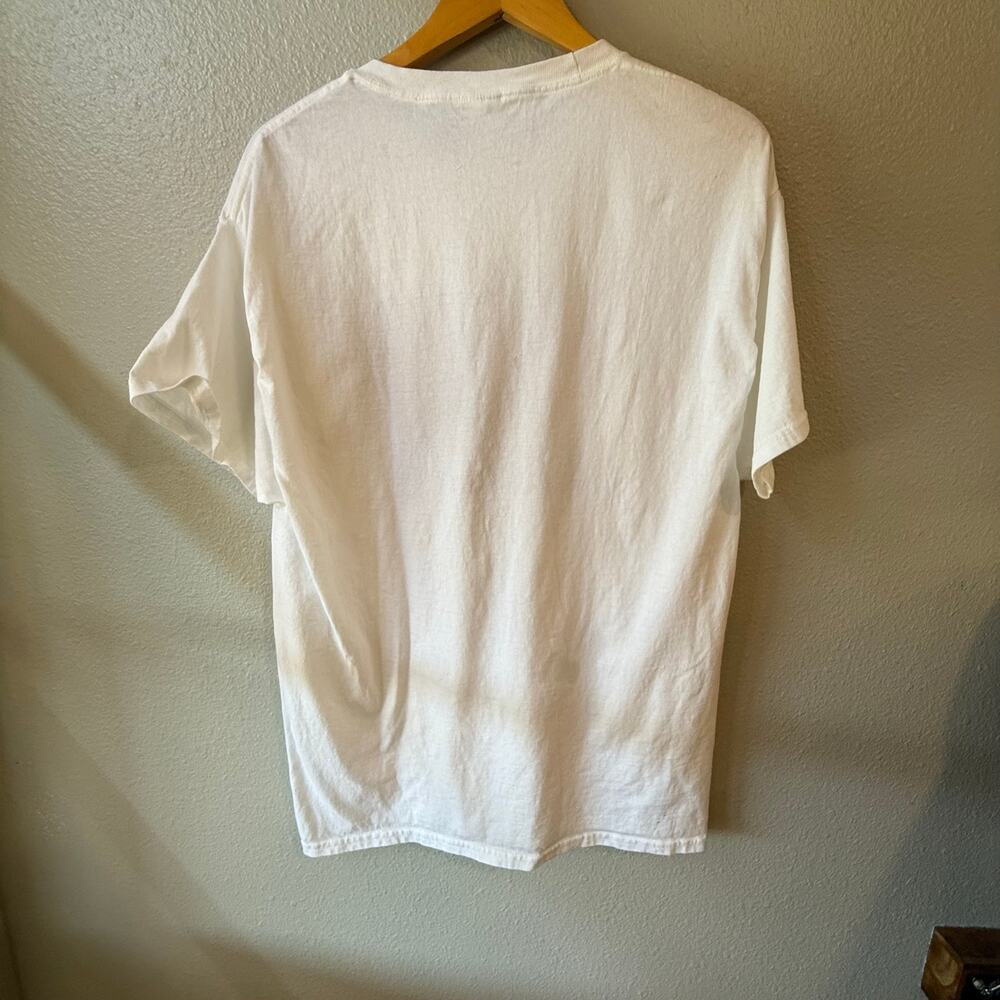 Hanes Jesus Saves Try Joy Graphic T-Shirt Mens XL White‎ Boat Print Tee - Picture 3 of 7